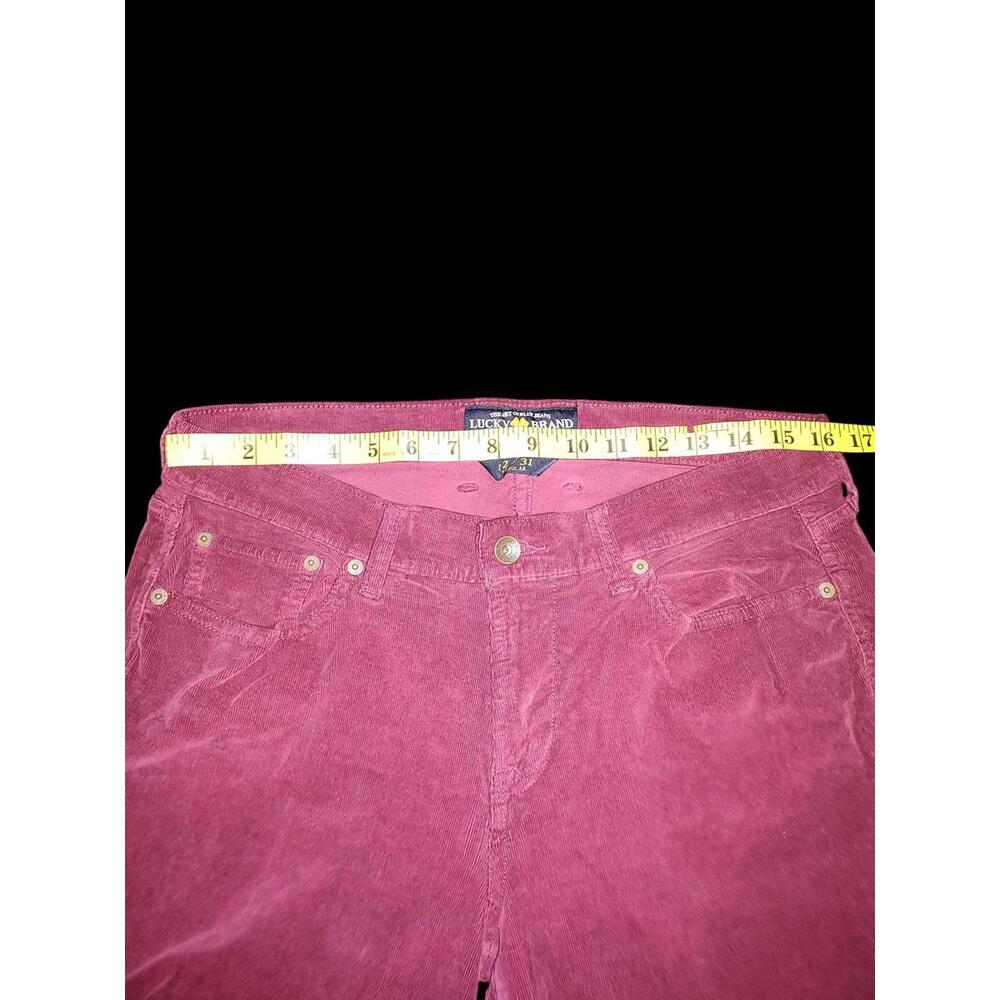 Lucky Brand Women's Plum Corduroy Pants Flared Leg - Picture 5 of 6